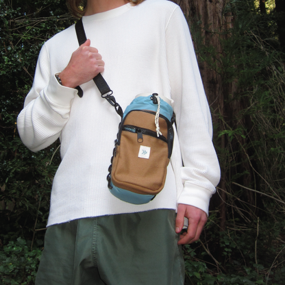 Color Block Canvas - Water Bottle Sling Bag