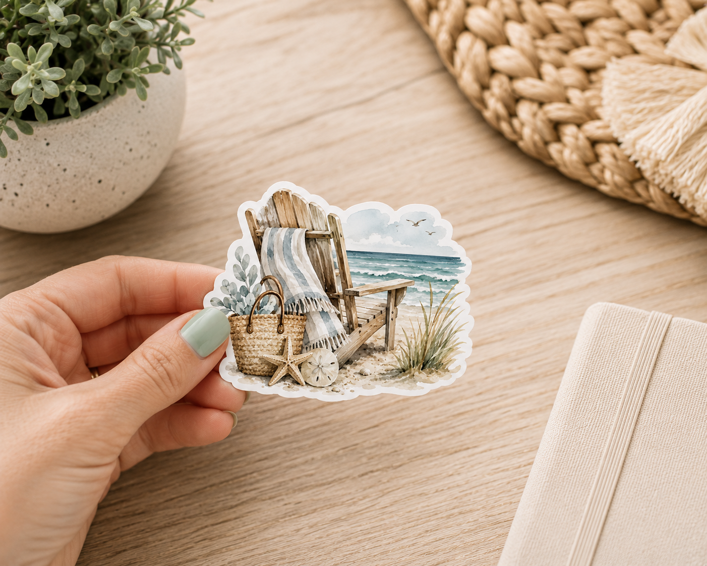 "COMING SOON" Beach Chair Waterproof Vinyl Sticker | Coastal Beach Lover S
