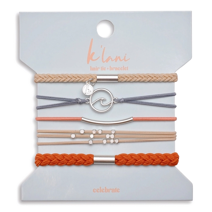 "Celebrate" Hair Tie Bracelet Set