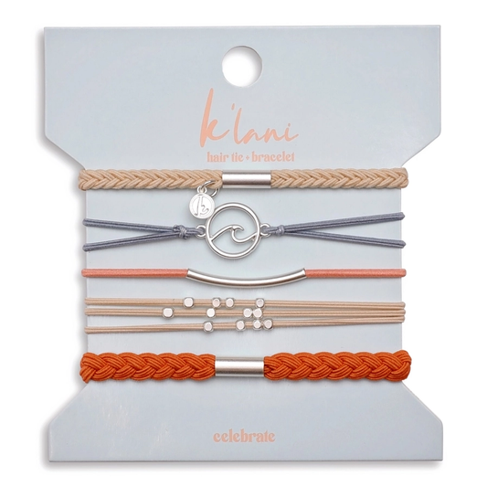 "Celebrate" Hair Tie Bracelet Set