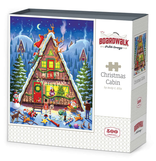 Christmas Cabin 500 Piece Jigsaw Puzzle | Boardwalk Puzzles