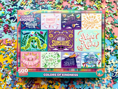 Crayola Colors Of Kindness 500 Piece Jigsaw Puzzle by Springbok Puzzles