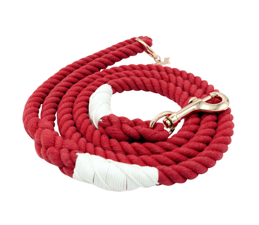 Dog Rope Leash - Crimson