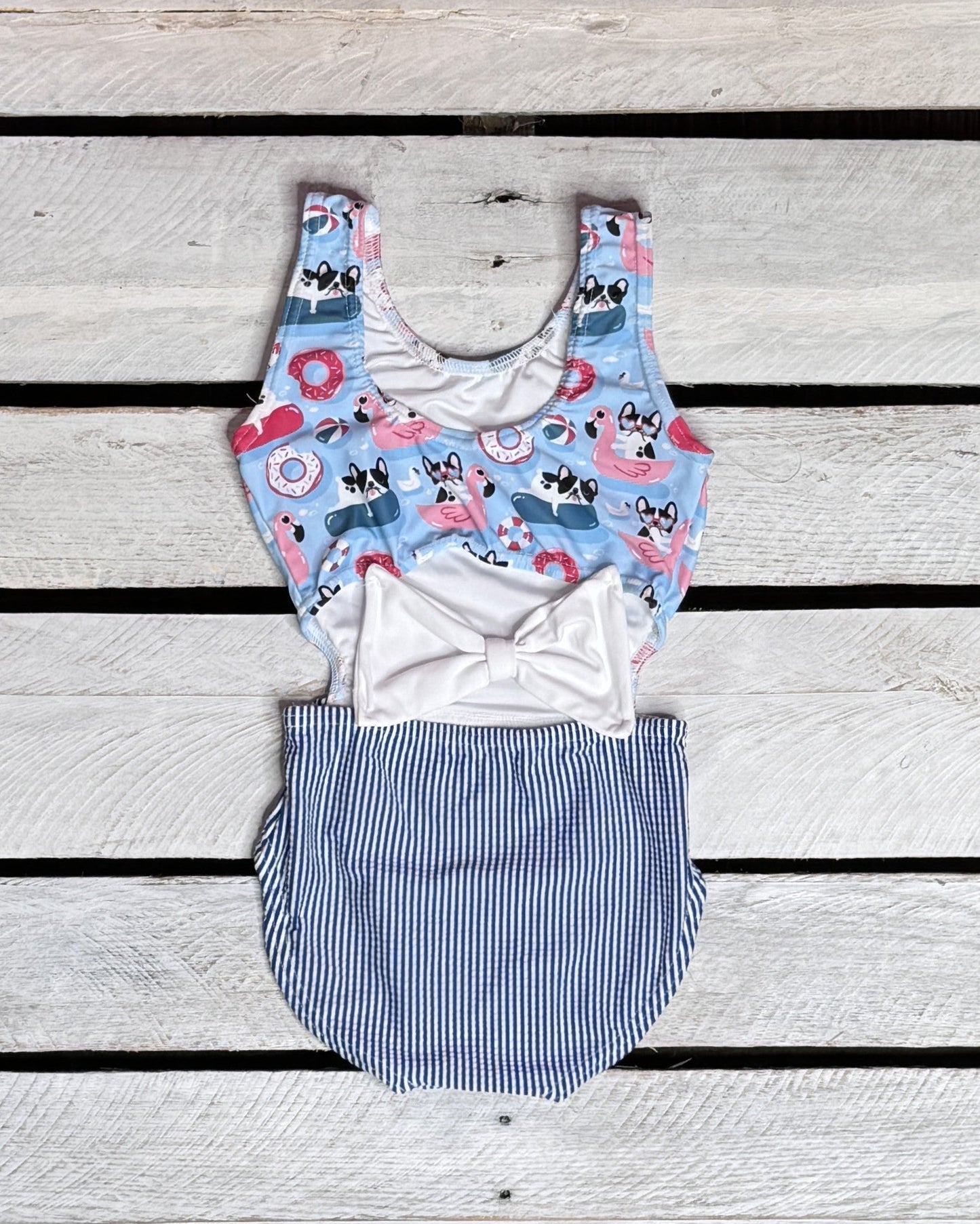 Pool Pups Cutout with Bow