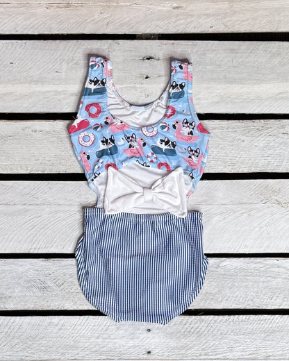 Pool Pups Cutout with Bow
