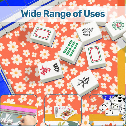 Modern Daisy Preppy Sunshine Scalloped Mahjong Mat