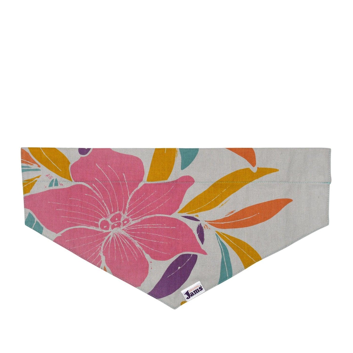 Pet Collar Scarf - Jams Dwarfana Natural & Dragon Fly Orange