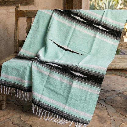 Mint Diamond Yoga Blanket