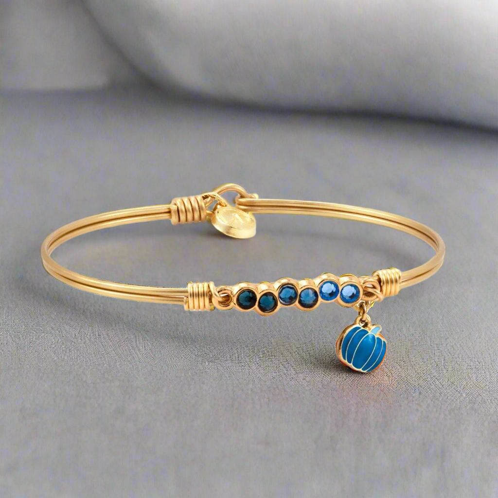 Denim Pumpkin Starlight Bangle Bracelet