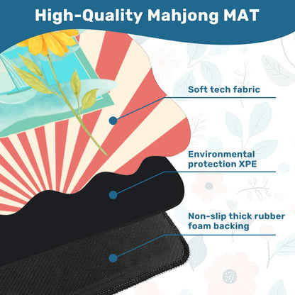 Summer Time Summer Time Scalloped Mahjong Mat