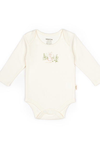 Ecru Bunny Long Sleeve Bodysuit