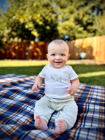 Ecru Bunny Short Sleeve Bodysuit