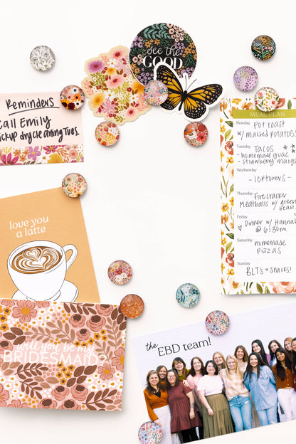 Floral Magnets (Box Set of 8)