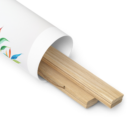 Tropical Tides Sailboat Poster with Hanger