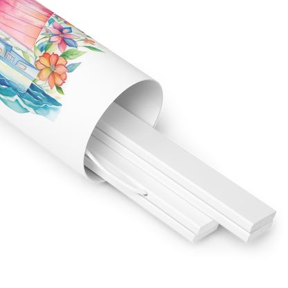 Blossom Bay Sailboat Poster with Hanger