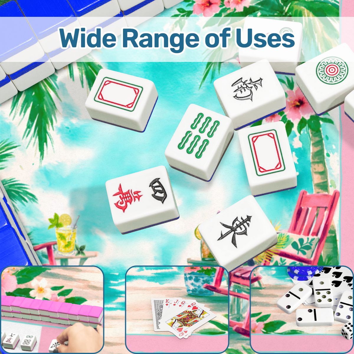 Southern Charm Beach House Mahjong Mat