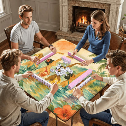 The Old World Nostalgic Tropicana Swim Club Mahjong Mat