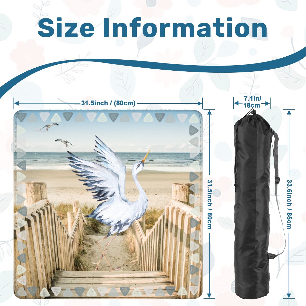 Heron Harbor Mahjong Mat, Beachy Vibe Heron Mahj Mat