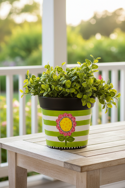 "Frolic Flower" 6" Art Pot