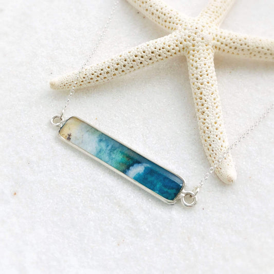 Good Things Come in Waves Bar Necklace