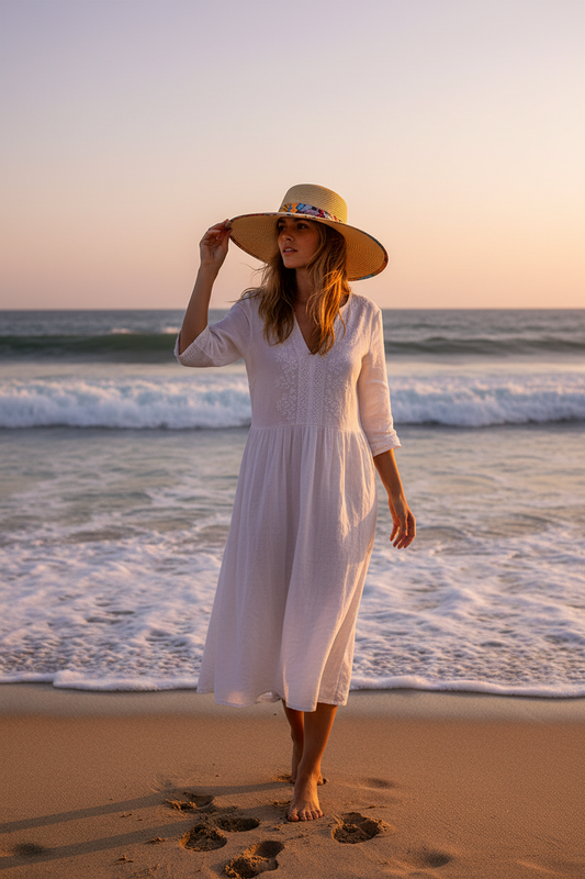 Floral Sun Hat (Red)