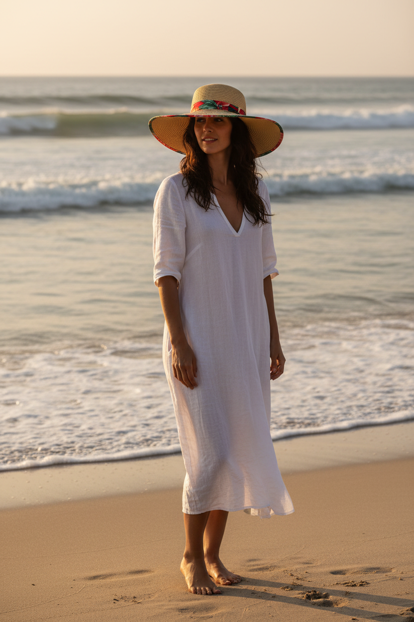 Floral Sun Hat (Red)