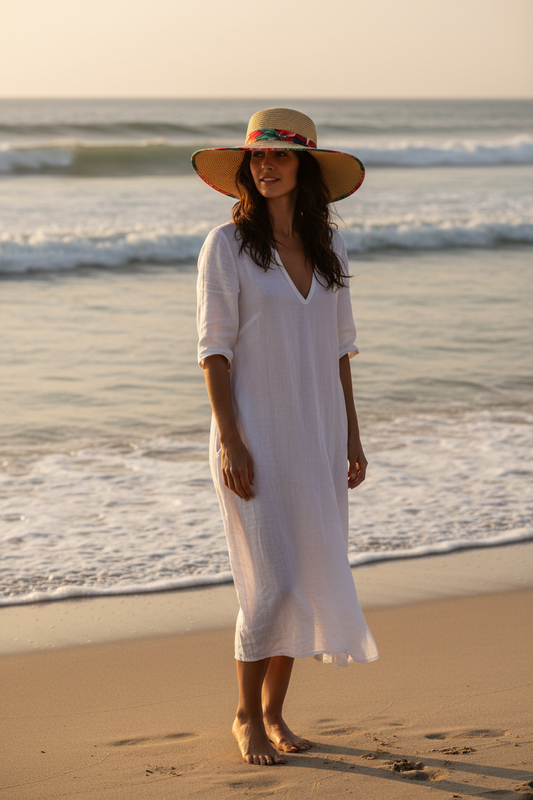 Floral Sun Hat (Red)