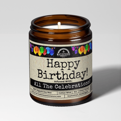 Happy Birthday | 9oz Funny Candle | Malicious Women Co