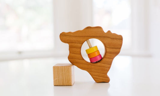 Hawaii State Big Island Wooden Baby Rattle™