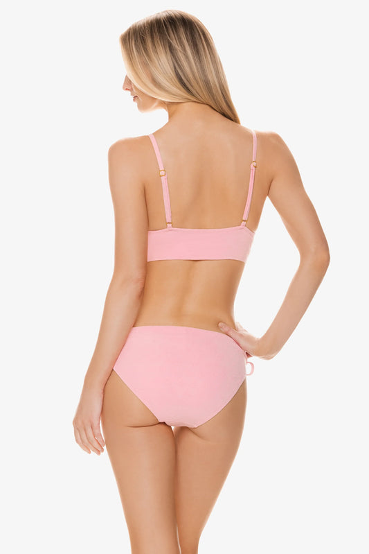 Tunnel Side Hipster  |  Jacquard Textured Shell Pink