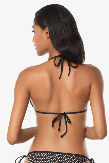String Bikini Top  |  Black Laser Cut