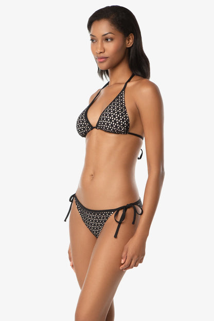 String Bikini Top  |  Black Laser Cut