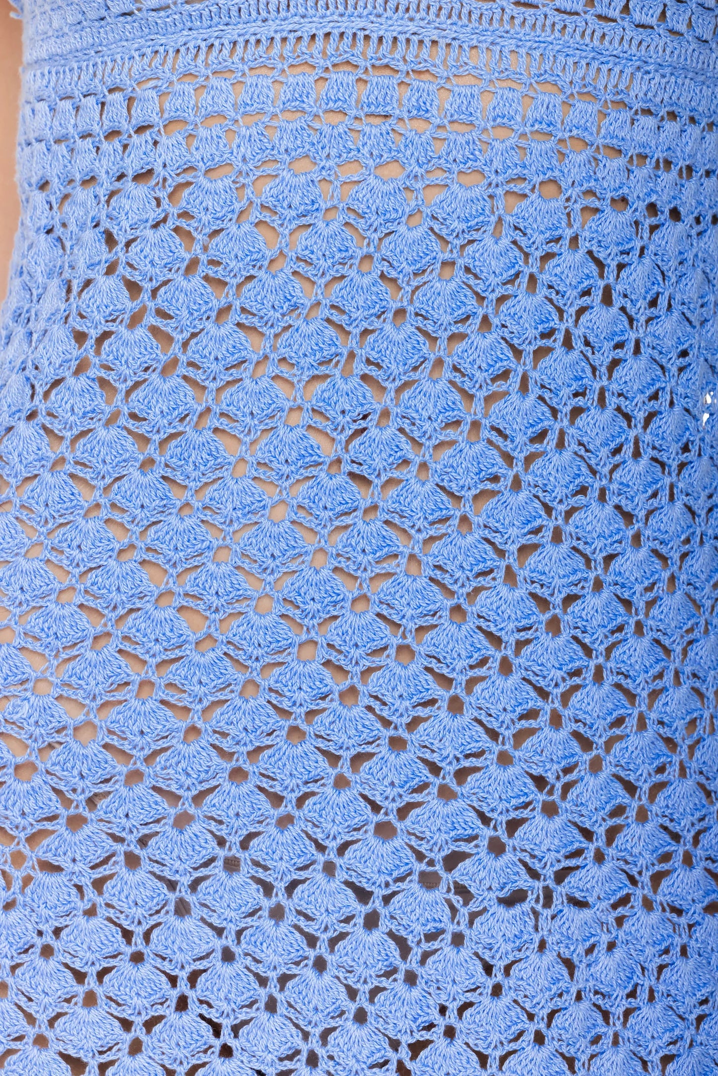Claudia Crochet Midi Dress  |  Peri Blue