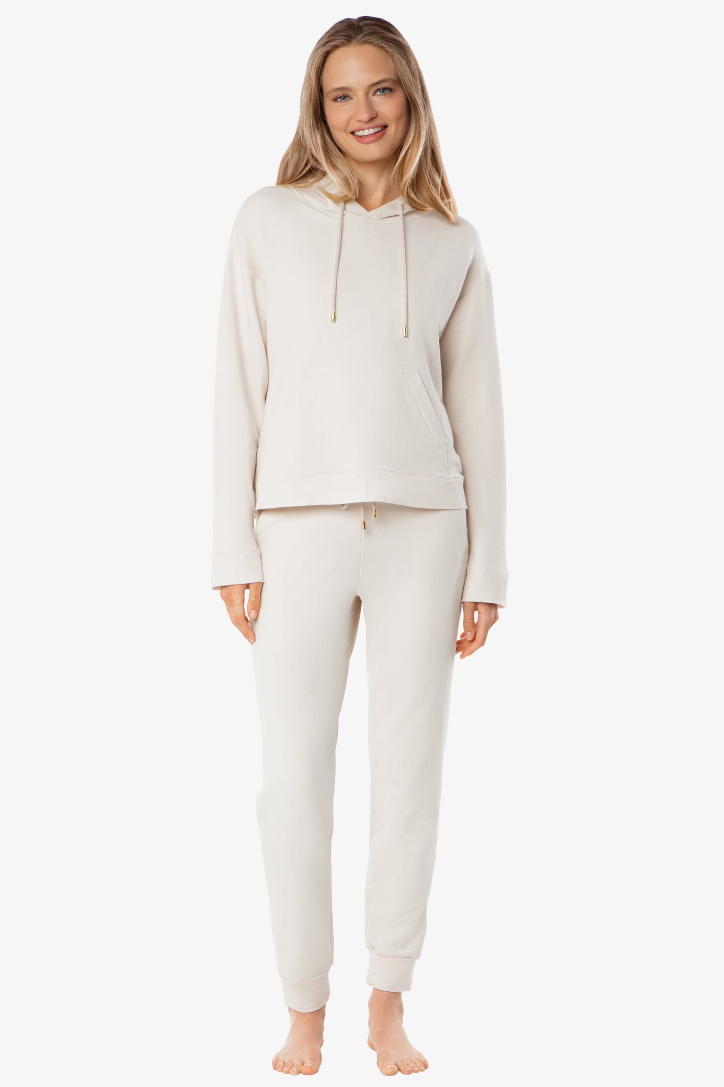 Hoodie With Front Pocket  |  Stone