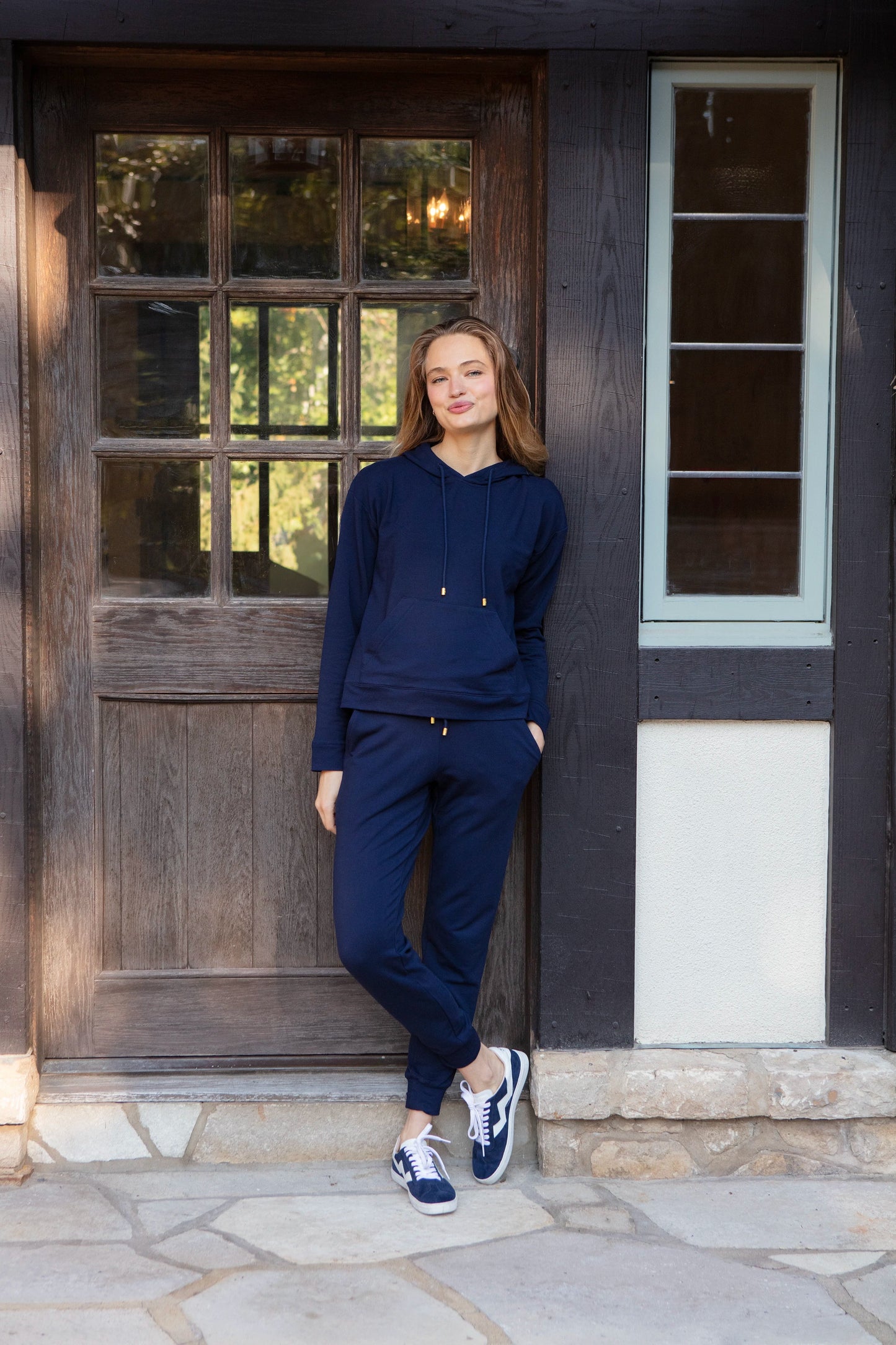 Hoodie With Front Pocket  |  Navy