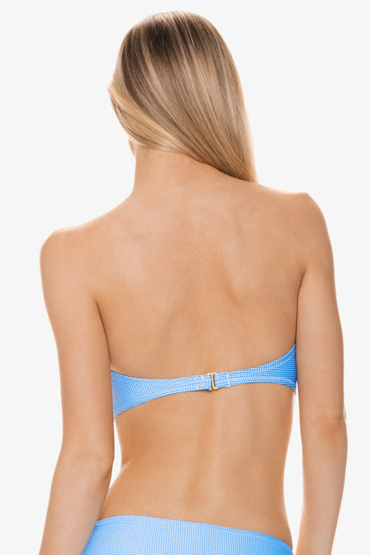 Hook Back Tortoise Bandeau  |  Peri Gingham