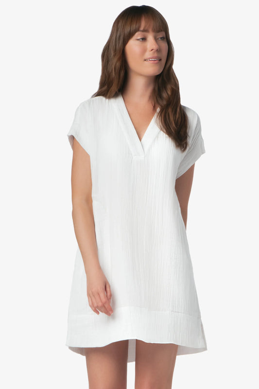 Island V-Neck Dress  |  White