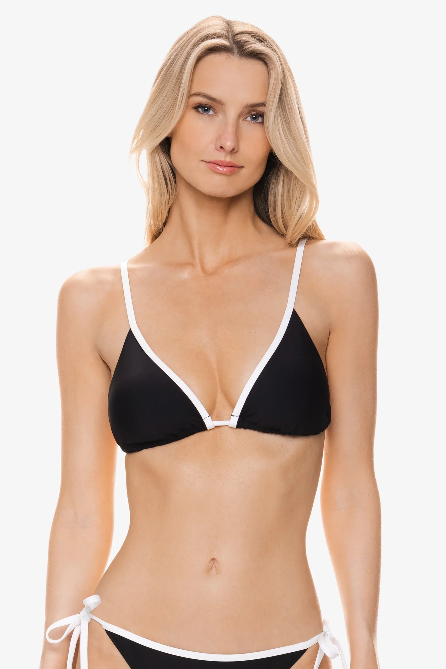 Over The Shoulder String Top  |  Black White
