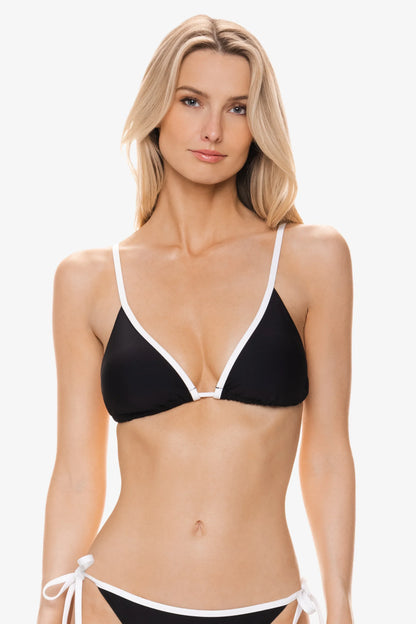 Over The Shoulder String Top  |  Black White