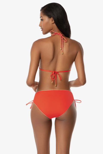 Reversible Tunnel Side Hipster With Braid  |  Textured Tropical Coral