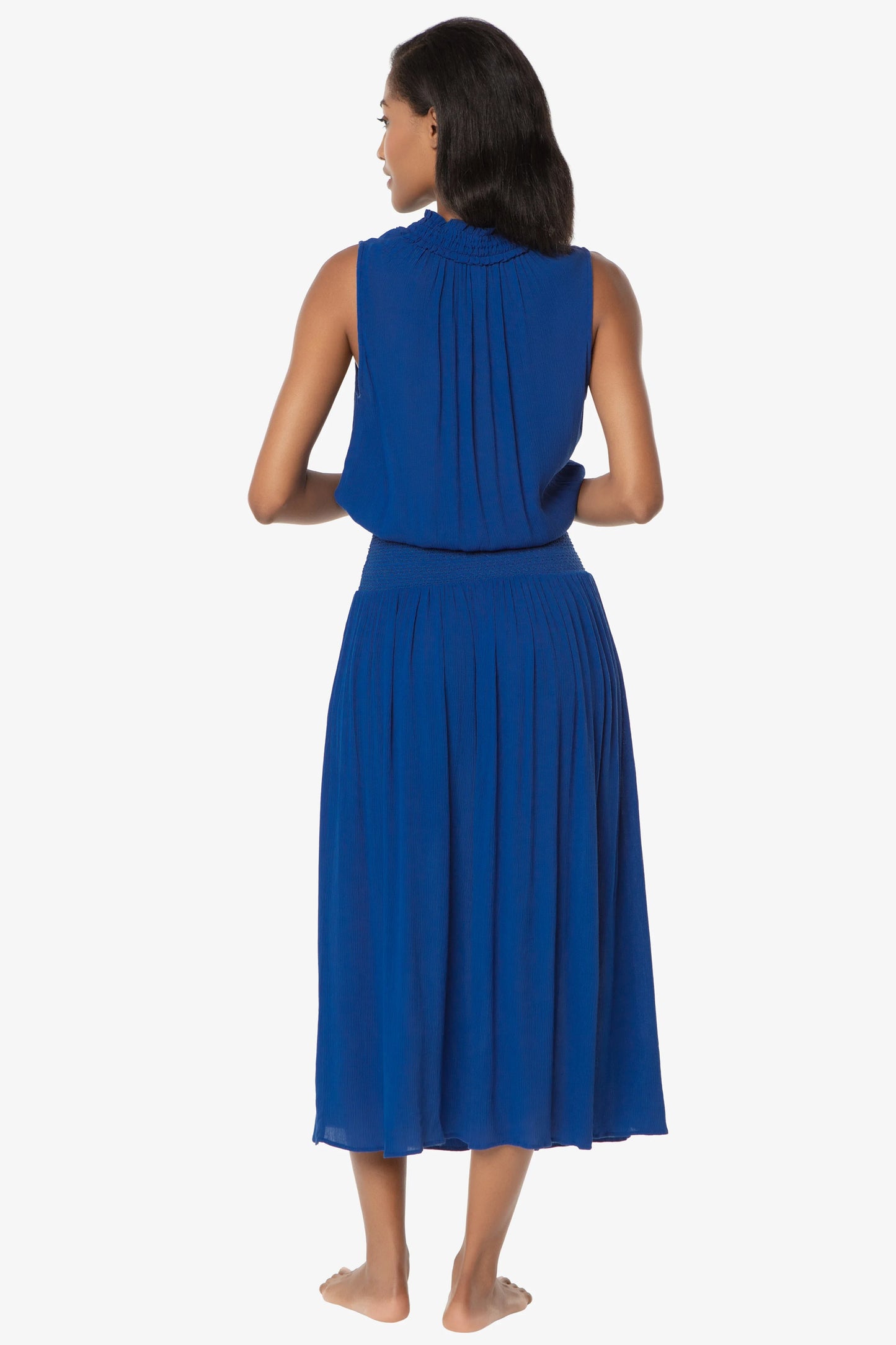 Sleeveless Smocked Dress  |  Hamptons Blue