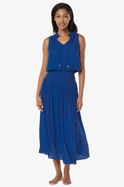 Sleeveless Smocked Dress  |  Hamptons Blue