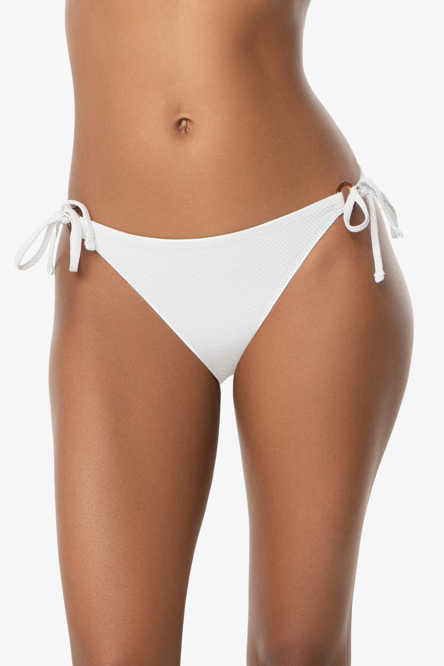 Tortoise Ring String Bottom  |  White Textured Metallic