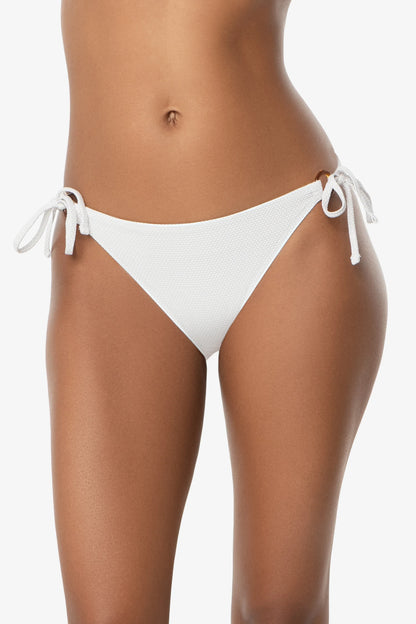 Tortoise Ring String Bottom  |  White Textured Metallic