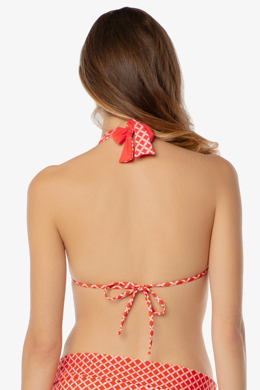 Two-Tone Tie Halter Bra  |  Harbour Island