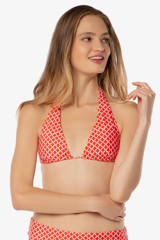 Two-Tone Tie Halter Bra  |  Harbour Island