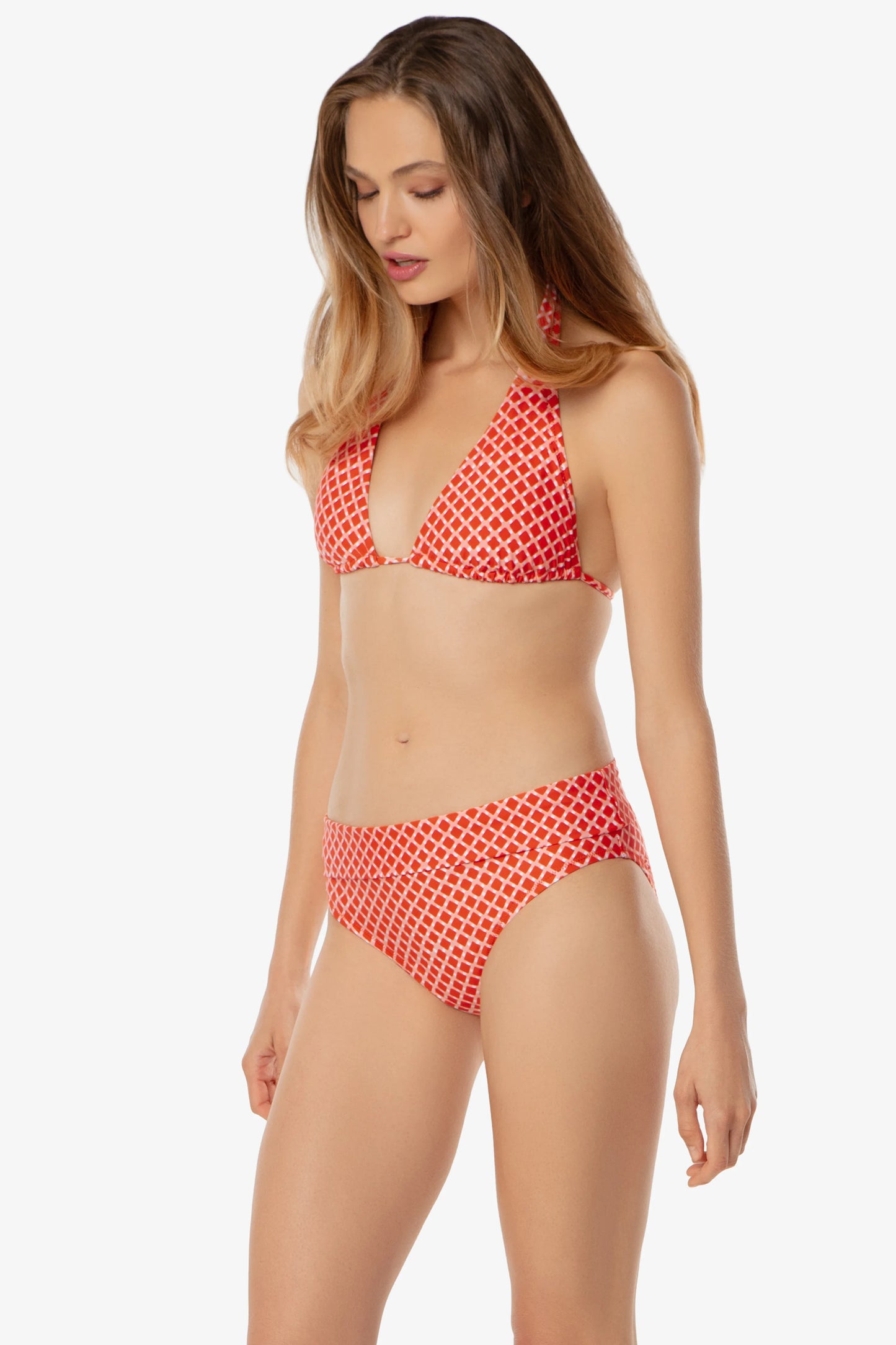 Two-Tone Tie Halter Bra  |  Harbour Island