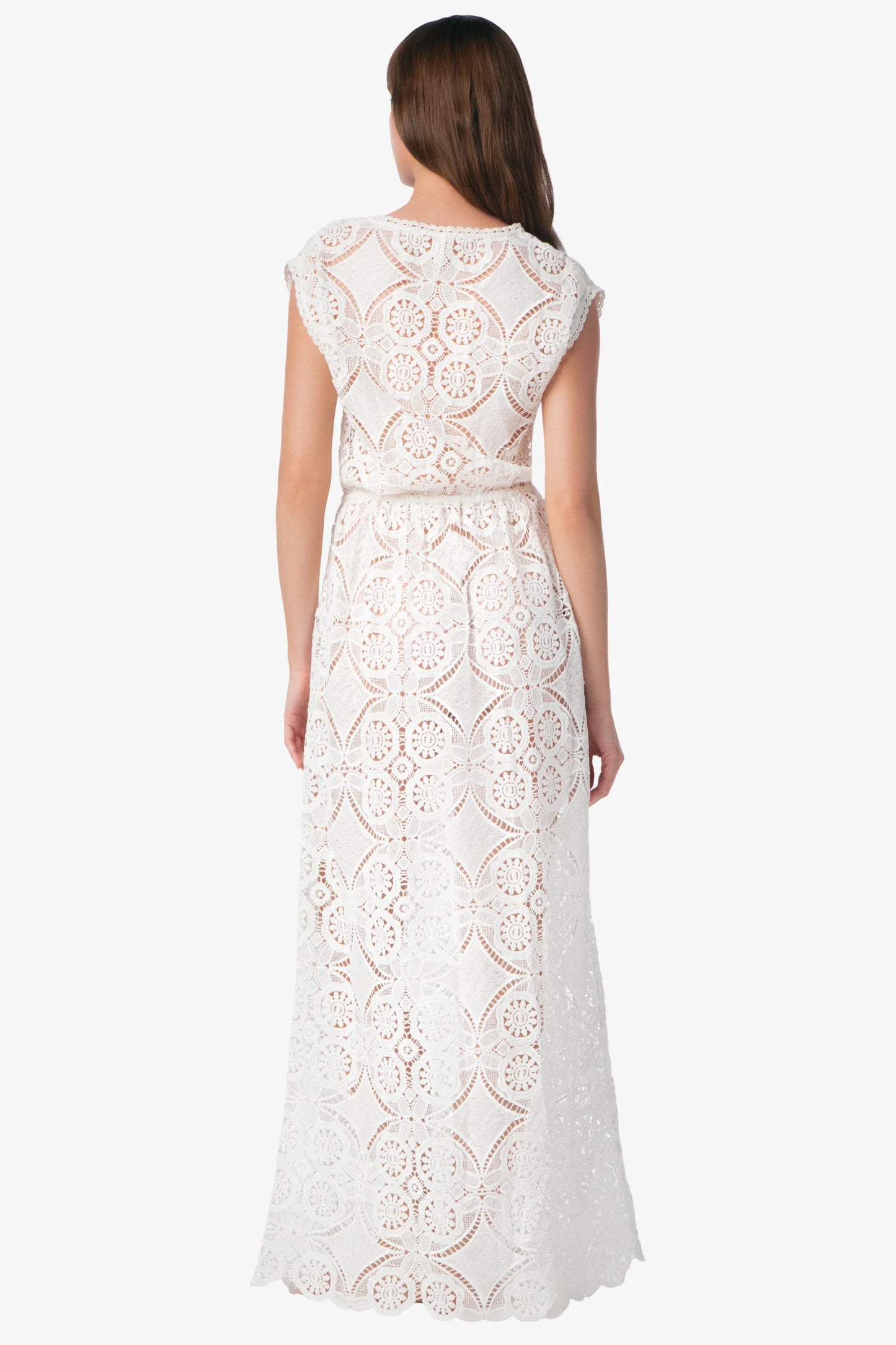 V-Neck Lace Maxi Dress  |   Lace Crochet