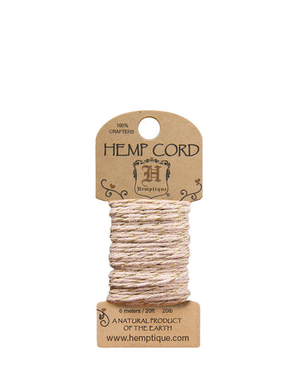 #20 (1mm) Wonderful Jewelry makers Crafting Hemp Cord Mini-Cards