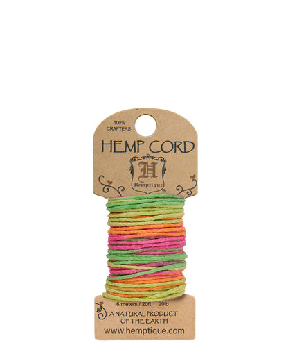 #20 (1mm) Wonderful Jewelry makers Crafting Hemp Cord Mini-Cards